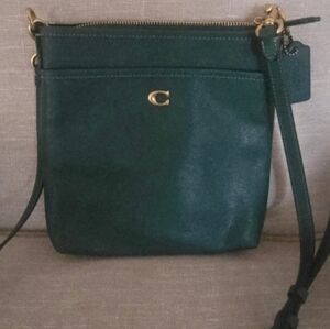 $25 Firm. Coach Kitt Dark Green Crossbody.  Like New.